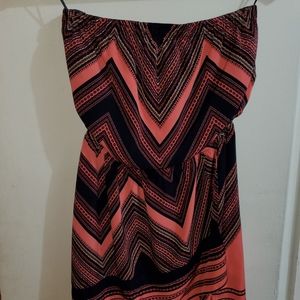 Express Strapless Tribal Cocktail Dress